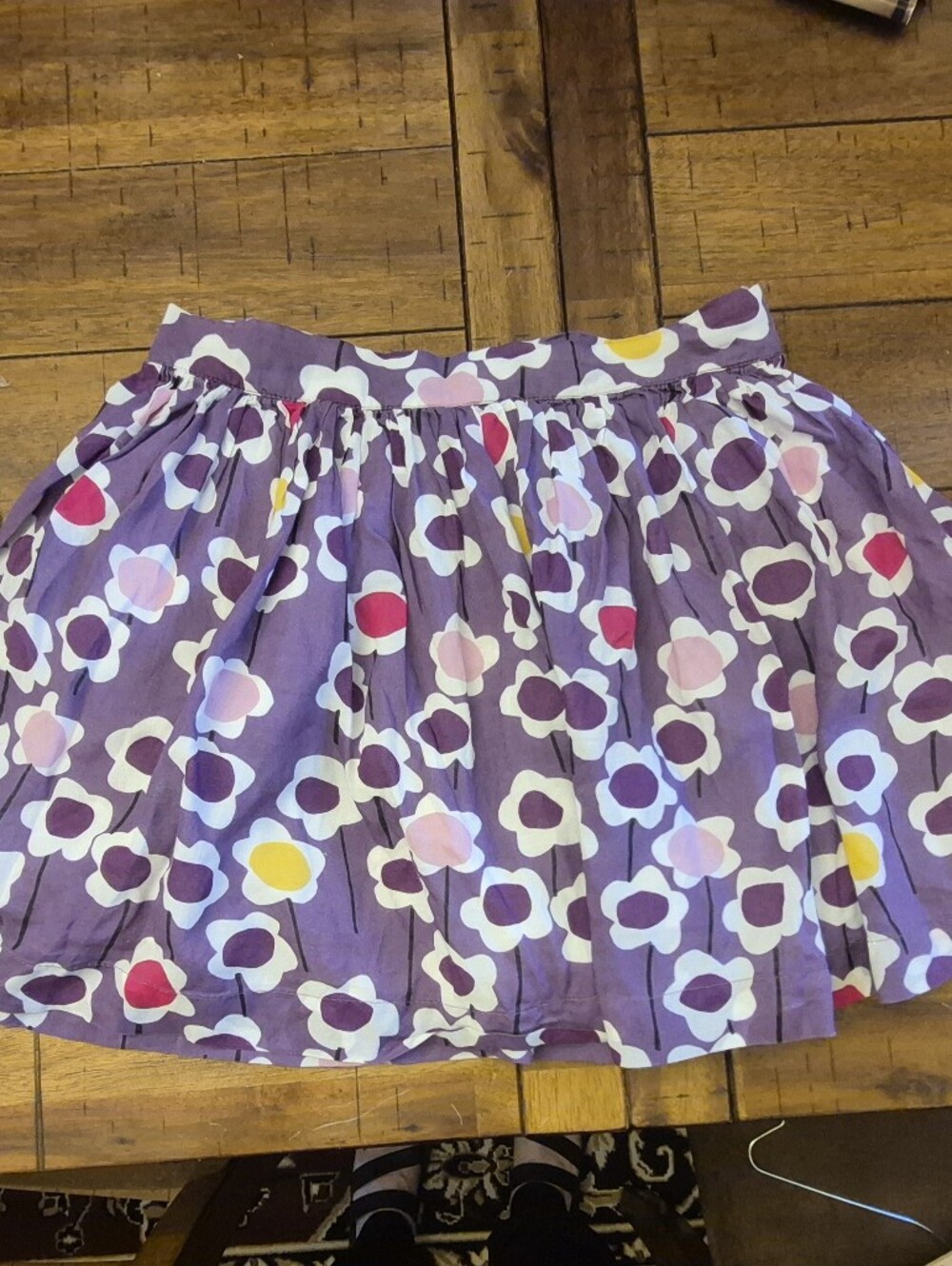 Mini Boden GirlsPurple Floral Print Skirt 9/10
